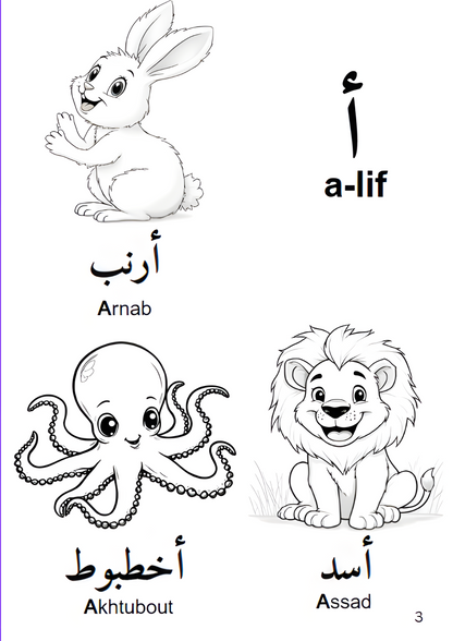كتاب تعلم الحروف العربية  للأطفال   - Arabic Alphabet Book for Children